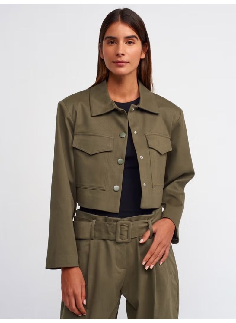 Dilvin 60720 Padded Jacket-Khaki - Image 1